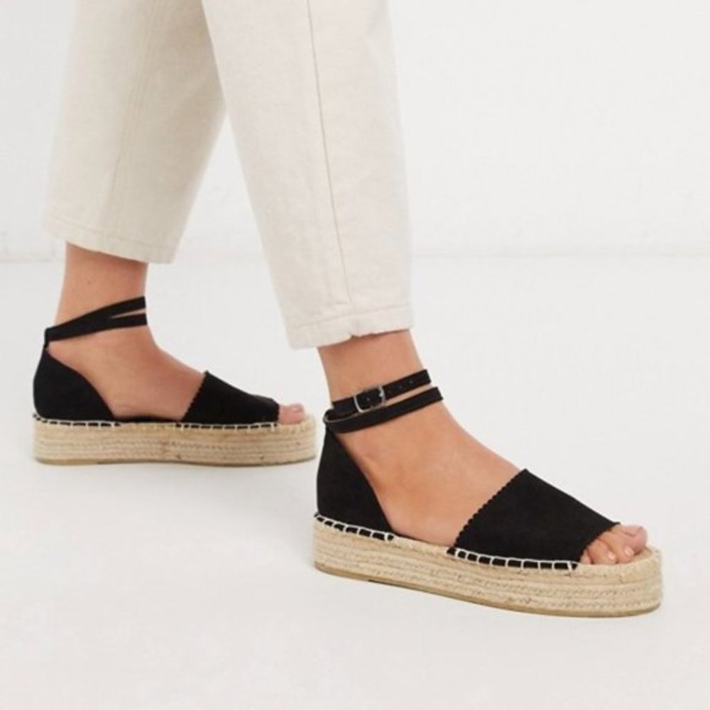 ASOS🌹South Beach Flatform Espadrille Sandals Sz7